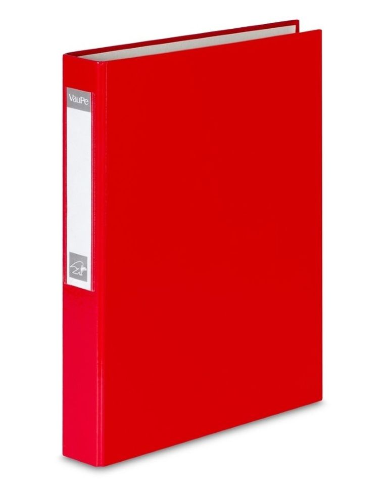 Vau-Pe, segregator A4, 4 cm, 4 ringi, czerwony