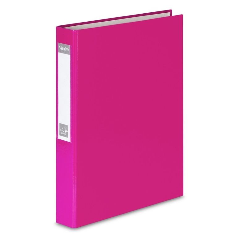 Vau-Pe, segregator A4, 4 cm, 4 ringi, różowy