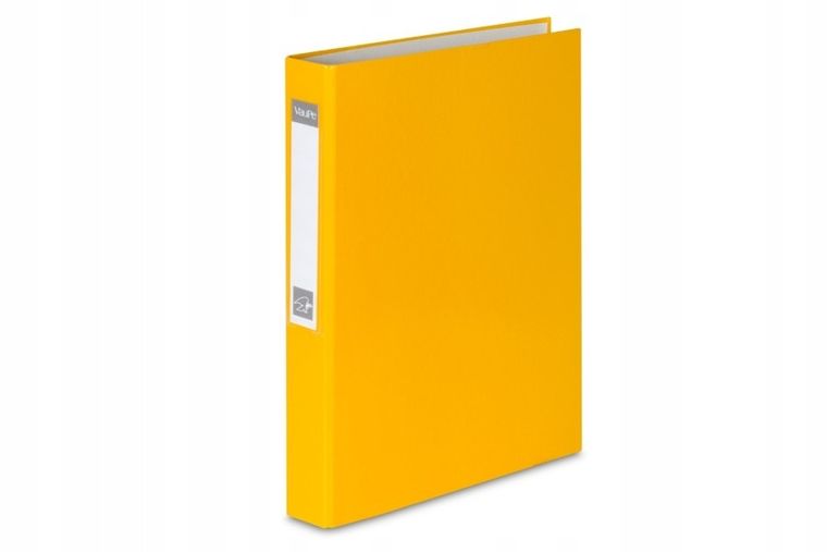 Vau-Pe, segregator A4, 4 cm, 4 ringi, żółty