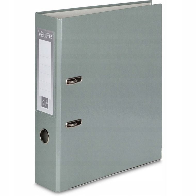 Vau-Pe, segregator A4, 5 cm, okuty, popielaty