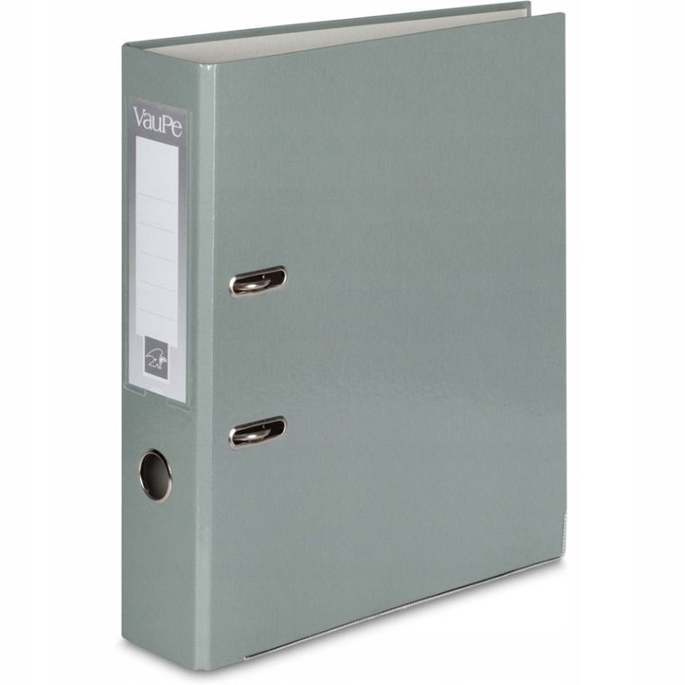 Vau-Pe, segregator A4, 7 cm, okuty, popielaty