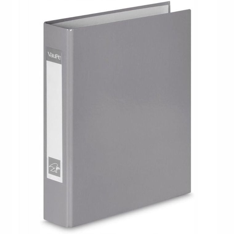 Vau-Pe, segregator A5, 4 cm, 2 ringi, popielaty