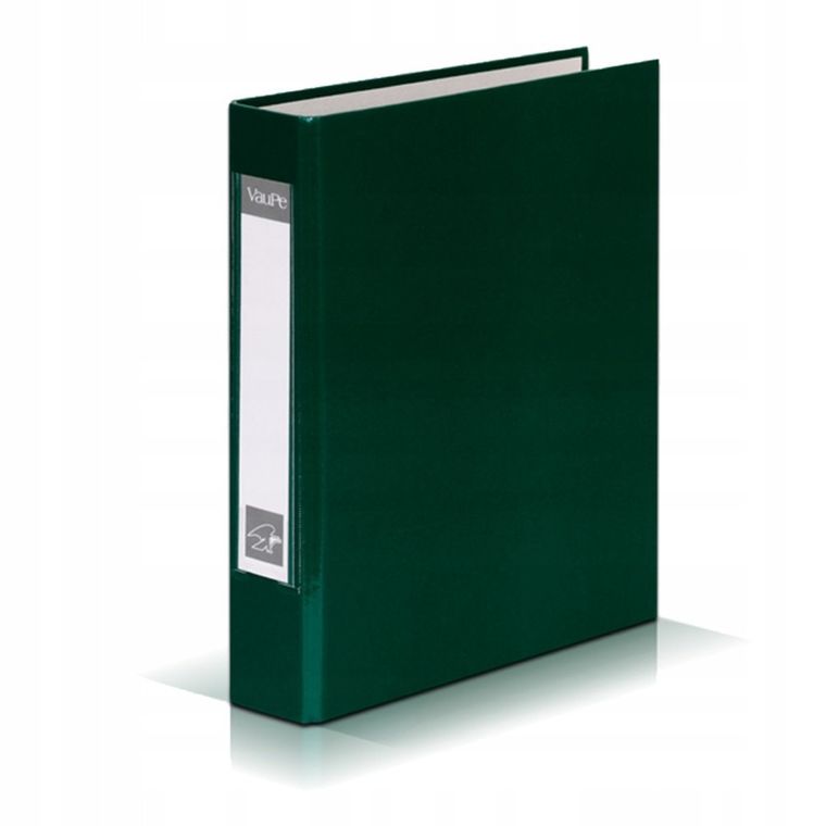 Vau-Pe, segregator A5, 4 cm, 2 ringi, zielony