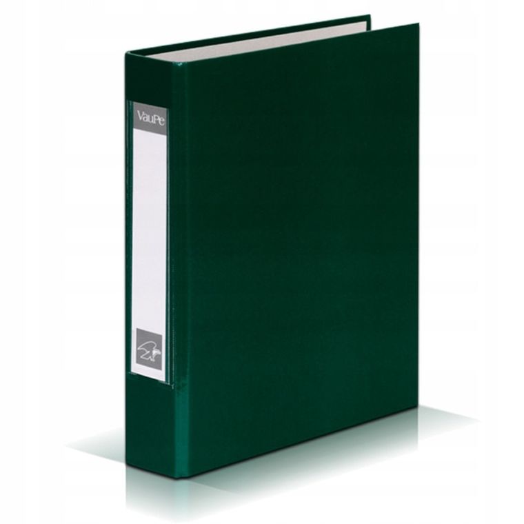 Vau-Pe, segregator A5, 4 cm, 4 ringi, zielony