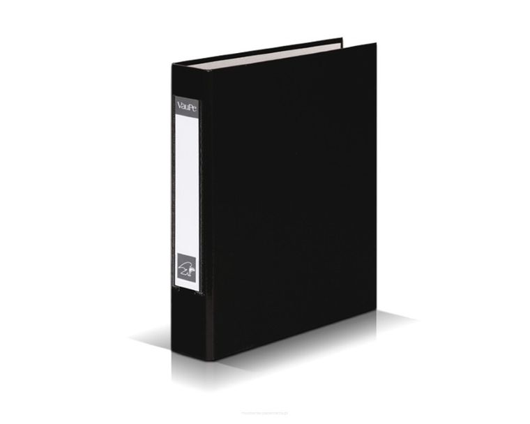 Vau-Pe, segregator A5, 40 mm, 2 ringi, czarny