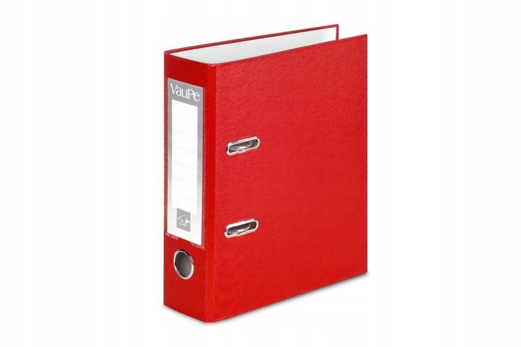 Vau-Pe, segregator A5, 7 cm, lux, czerwony