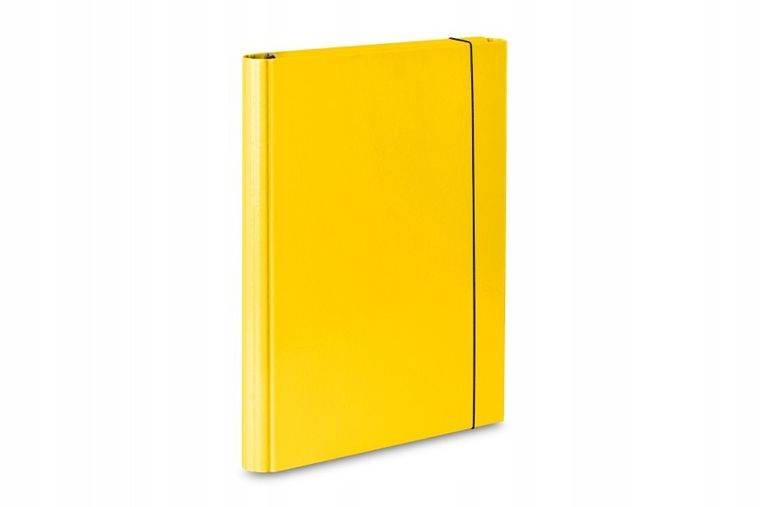 Vau-Pe, teczka z gumką A4, skrzydłowa, żółta, 1 szt.