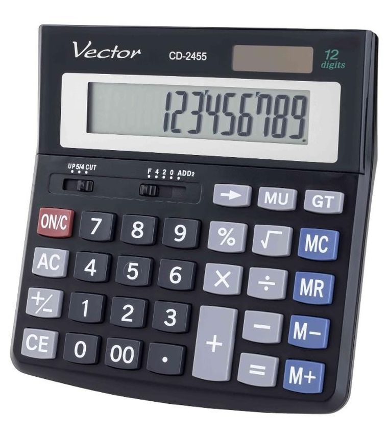 Vector, kalkulator biurowy, 12 cyfrowy wyświetlacz