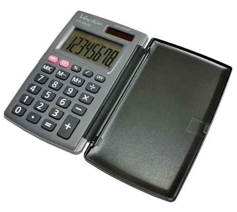 Vector, kalkulator, czarny, 8 cyfrowy wyświetlacz