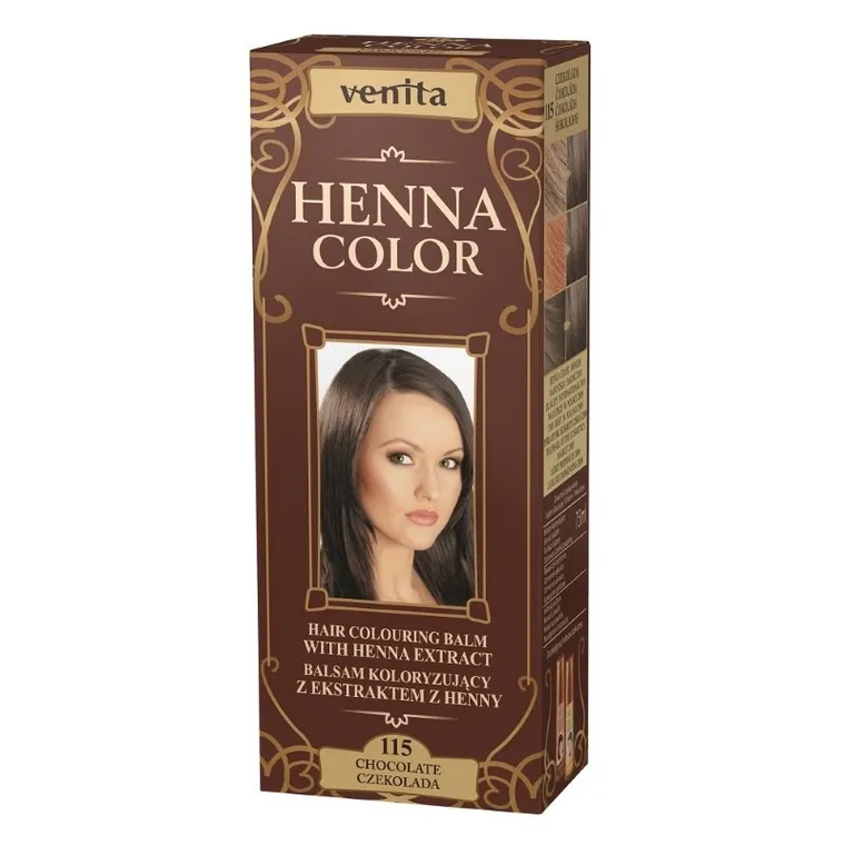 Venita, Henna Color, balsam koloryzujący z ekstraktem z henny, 115 Czekolada, 75 ml