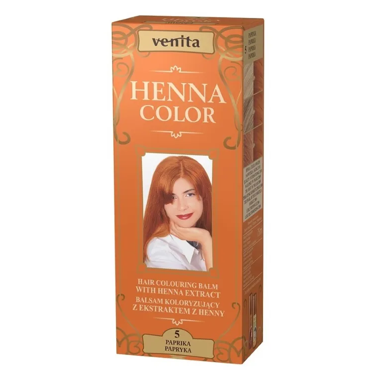 Venita, Henna Color, balsam koloryzujący z ekstraktem z henny, nr 5, Papryka, 75 ml