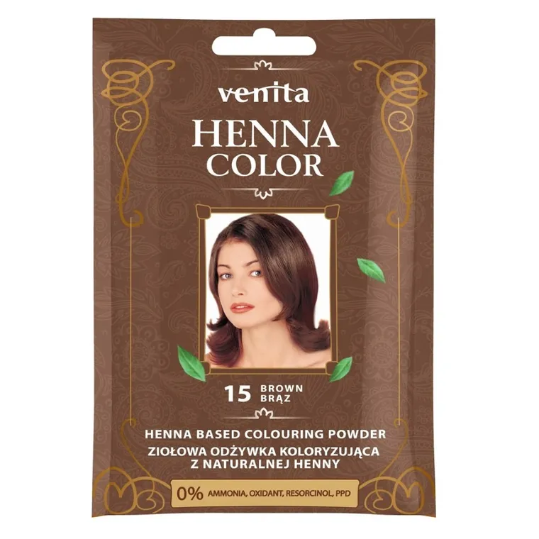 Venita, Henna Color, ziołowa odżywka koloryzująca z naturalnej henny, 15 Brąz