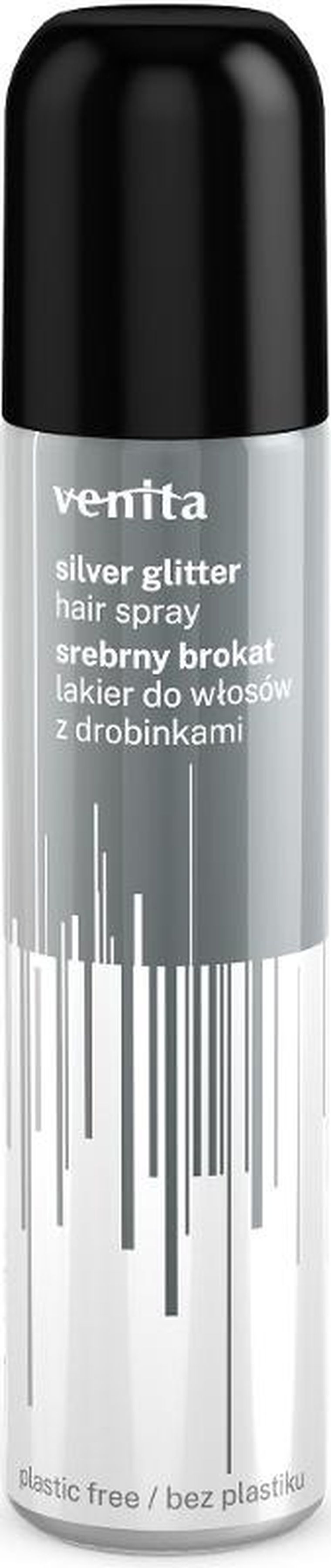 Venita, Lakier do włosów z drobinkami, Srebrny Brokat, 75 ml