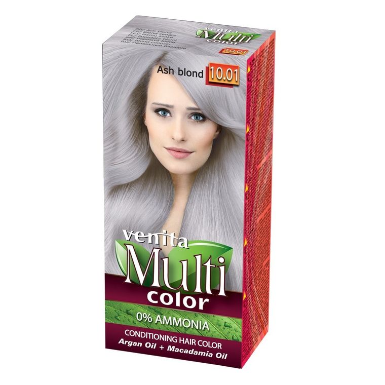 Venita, MultiColor, pielęgnacyjna farba do włosów, 10.01 Popielaty Blond