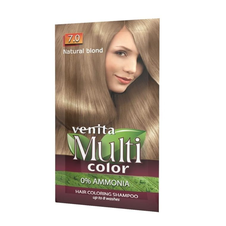 Venita, MultiColor, szampon koloryzujący 7.0 Naturalny Blond, 40 g