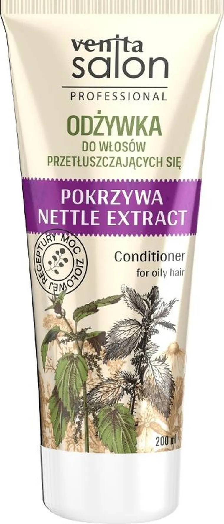 Venita, Salon, odżywka do włosów przetłuszczających się pokrzywa, 200 ml
