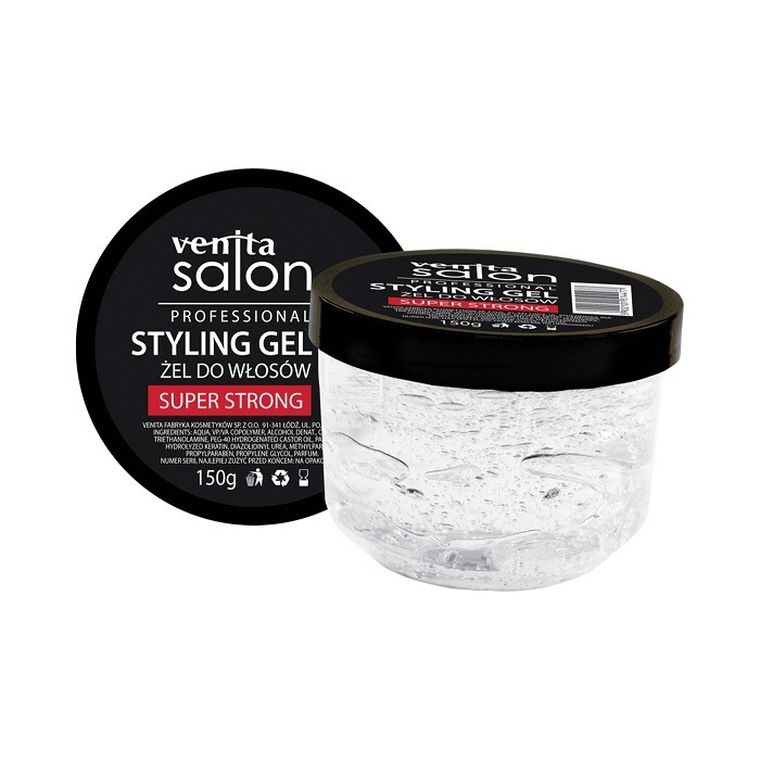 Venita, Salon Professional Styling Gel, żel do włosów, Super Strong, 150 g