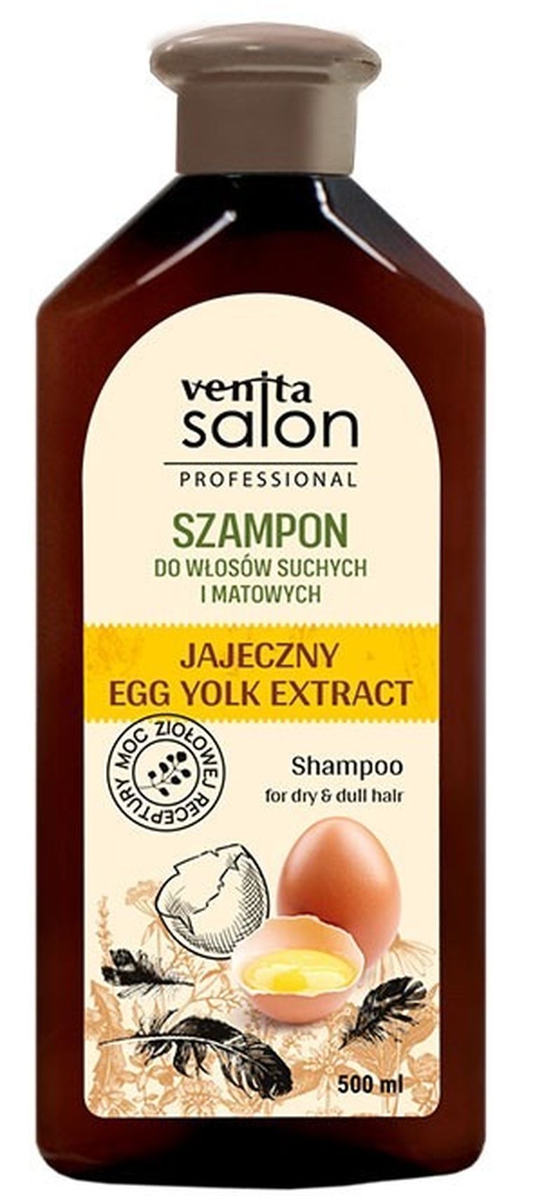 Venita, Salon Professional, szampon jajeczny do włosów suchych i matowych, 500 ml
