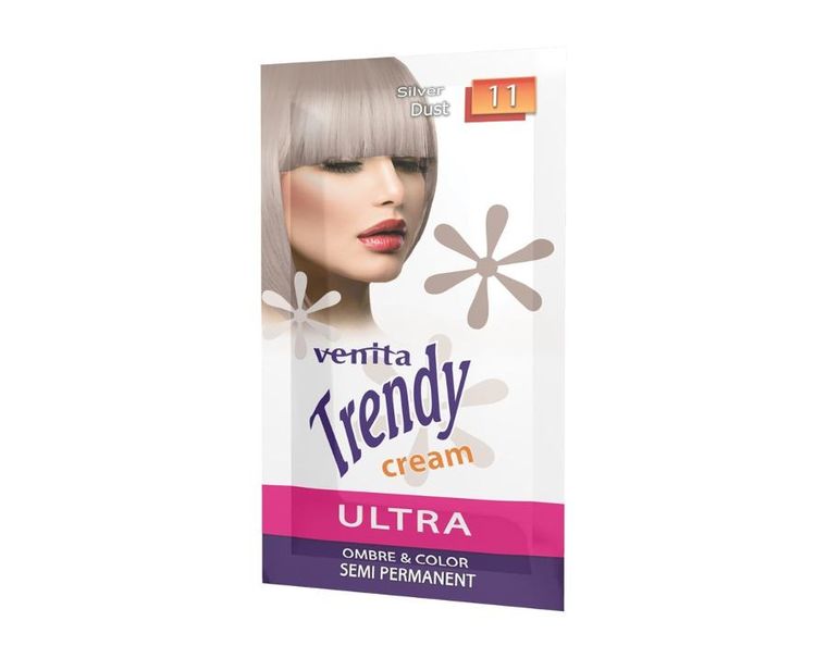 Venita, Trendy Cream Ultra, krem do koloryzacji włosów, 11 Silver Dust, 35 ml
