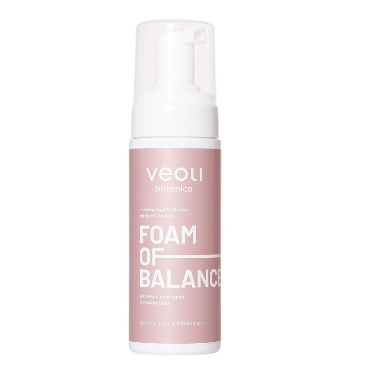 Veoli Botanica, Foam Of Balance, seboregulująca pianka do mycia twarzy, 150 ml