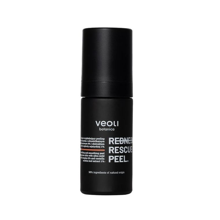 Veoli Botanica, Redness Rescue Peel, kojąco-wygładzający peeling na naczynka, 30 ml
