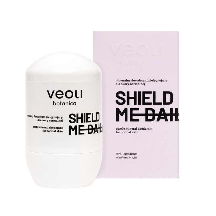 Veoli Botanica, Shield Me Daily, mineralny dezodorant pielęgnujący dla skóry normalnej, 50 ml
