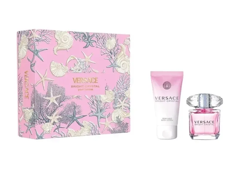 Versace, Bright Crystal, zestaw: woda toaletowa, 30 ml + balsam do ciała, 50 ml