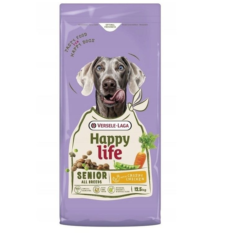 Versele Laga, Happy Life, Senior, Chicken, karma sucha dla psa seniora, 12,5 kg