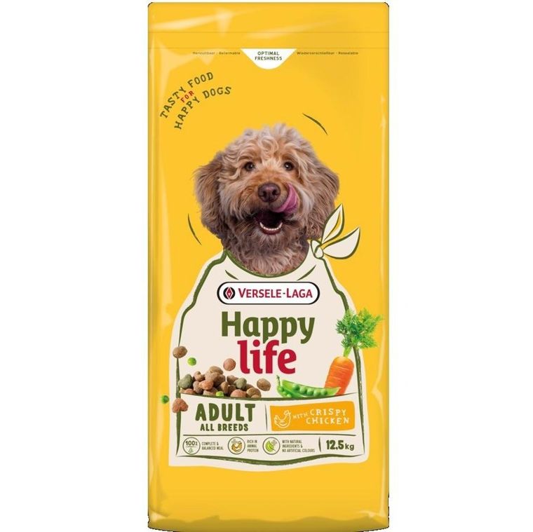 Versele Laga, HappyLife, karma sucha z kurczakiem dla psów dorosłych, 12,5 kg