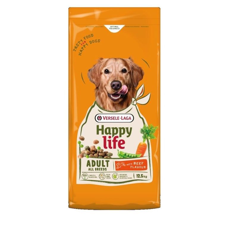 Versele Laga, HappyLife, karma sucha z wołowiną dla psów dorosłych, 12,5 kg