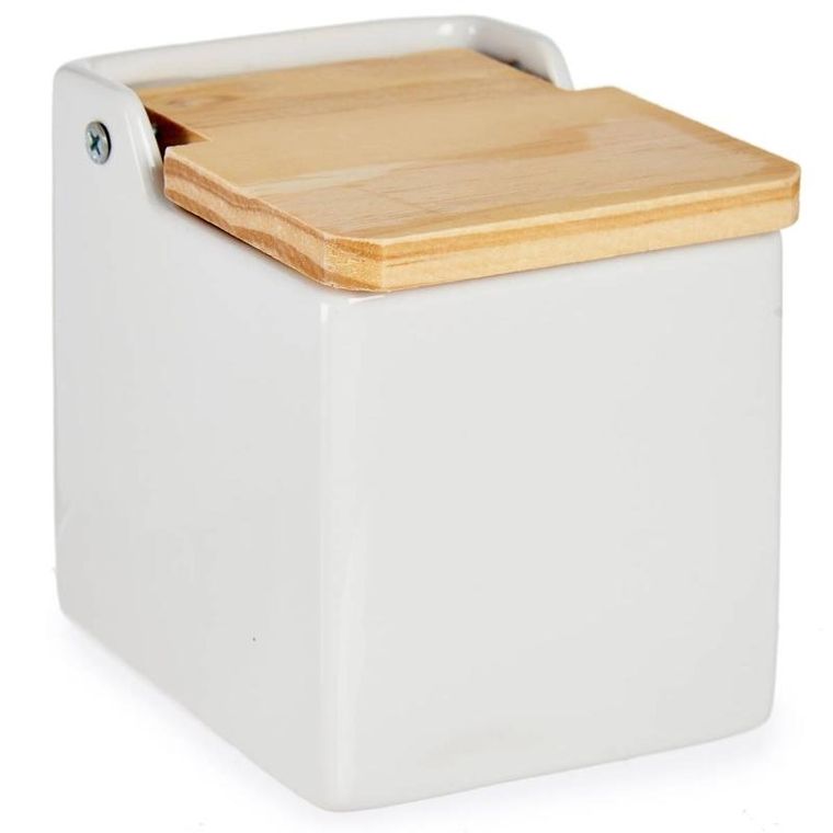 Vessia, pojemnik na sól z pokrywką bambusową