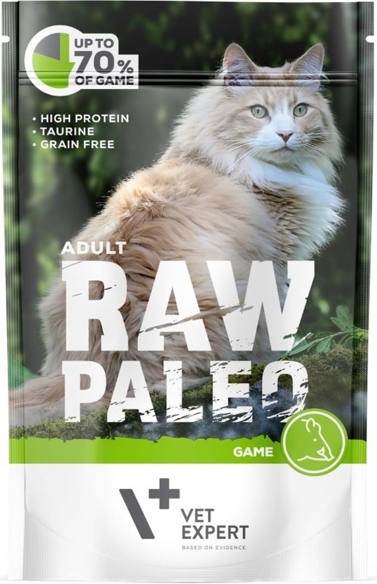 Vet Expert, Raw Paleo, Gamey, saszetka dla kota, 100g