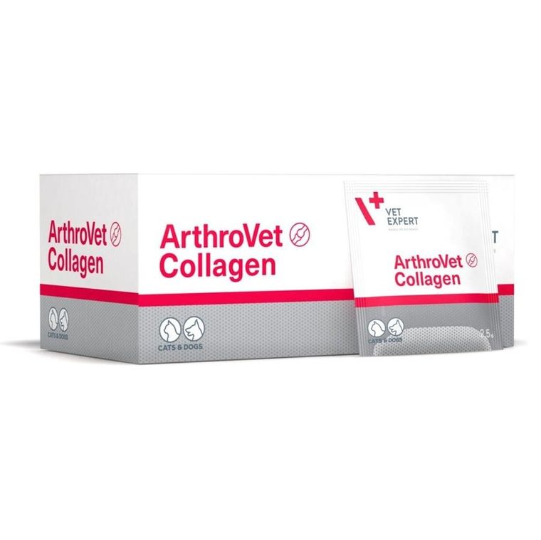 VetExpert, ArthroVet, Collagen, suplementy na stawy dla psów i kotów, 60 saszetek