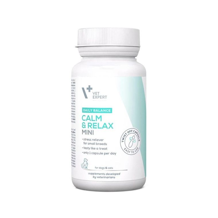 Vetexpert, Calm&Relax, preparat na stres dla małych psów i kotów, 30 kapsułek
