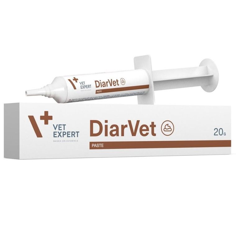 VetExpert, Diarvet, pasta, suplement diety na biegunki dla psów i kotów, 20g