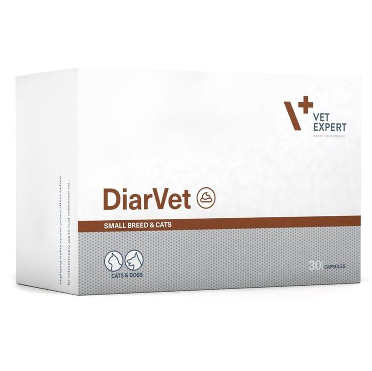 VetExpert, Diarvet, preparat na biegunkę dla psów i kotów, 30 tabletek