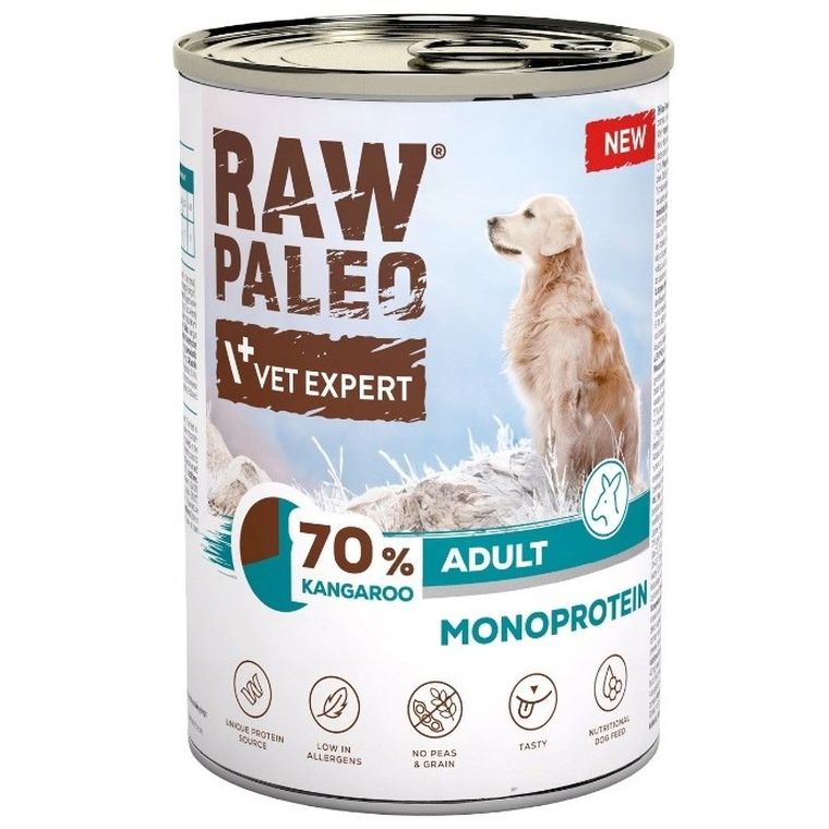 VetExpert, Raw Paleo, Kangur, Adult, mokra kara dla psów, 400g