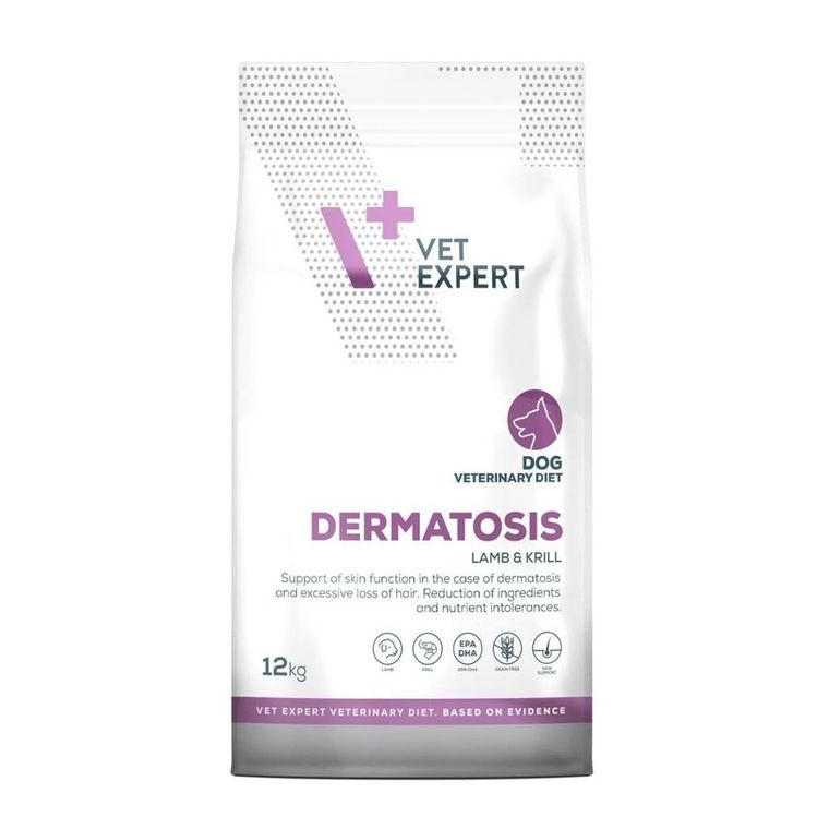 VetExpert, Veterinary Diet Dermatosis dog, Lamb&Krill, 12 kg