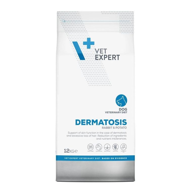 VetExpert, Veterinary Diet Dermatosis dog, Rabbit&Potato, 12 kg