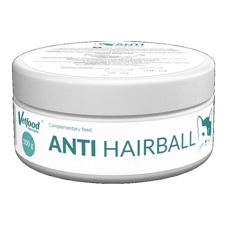 Vetfood, Anti Hairlball, na kule włosowe dla kota, 100g