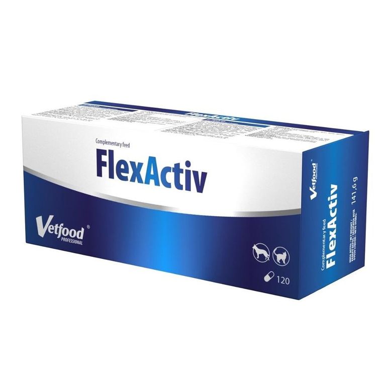 Vetfood, FlexActiv, suplement na stawy dla psa i kota, 120 szt.