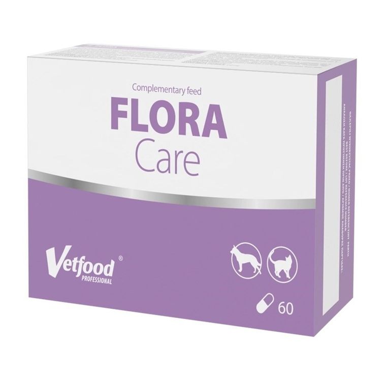 Vetfood, FloraCare, suplement na niestrawności dla psa i kota, 60 szt.