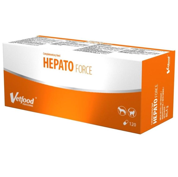 Vetfood, Hepatoforce, suplement diety wspierający wątrobe dla psów i kotów, 120 tabletek
