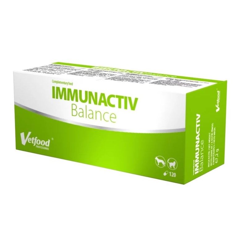 Vetfood, Immunactiv Balance, suplement diety na odporność dla psów i kotów, 120 tabletek