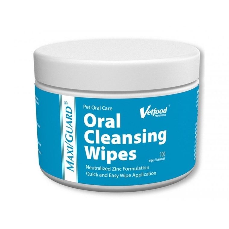 Vetfood, Maxi/Guard Oral Cleansing Wipes, chusteczki do zębów dla psa i kota, 100 szt.