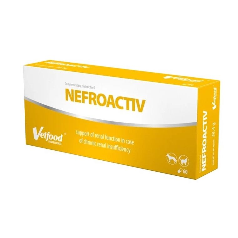 Vetfood, NefroActiv,suplement diety na nerki dla psów i kotów, 60 tabletek