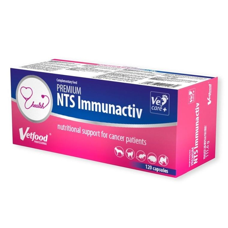 Vetfood, Premium NTS Immunactiv, suplement diety dla psów i kotów, 120 kapsułek