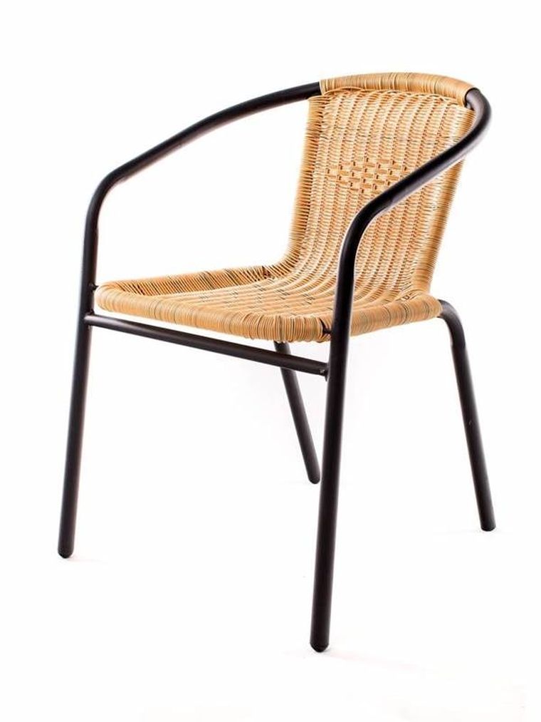 Vetro, stalowe krzesło ogrodowe balkonowe, rattan