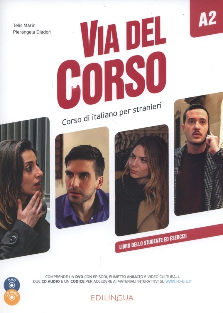 Via del Corso A2. Libro dello studente ed esercizi. Workbook + 2 CD + DVD