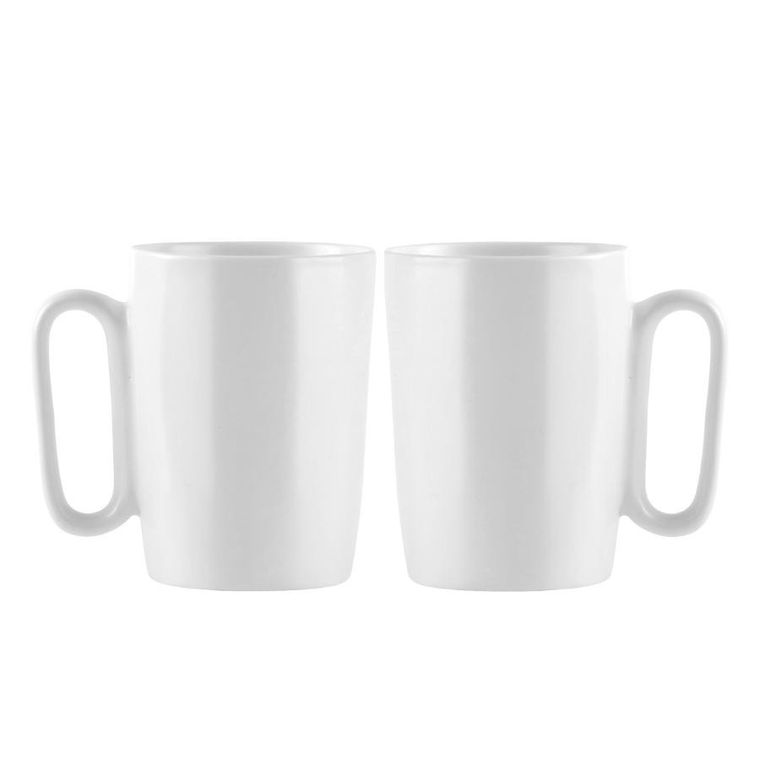 Vialli Design, dwa kubki ceramiczne z uszkiem, 250 ml, Fuori białe